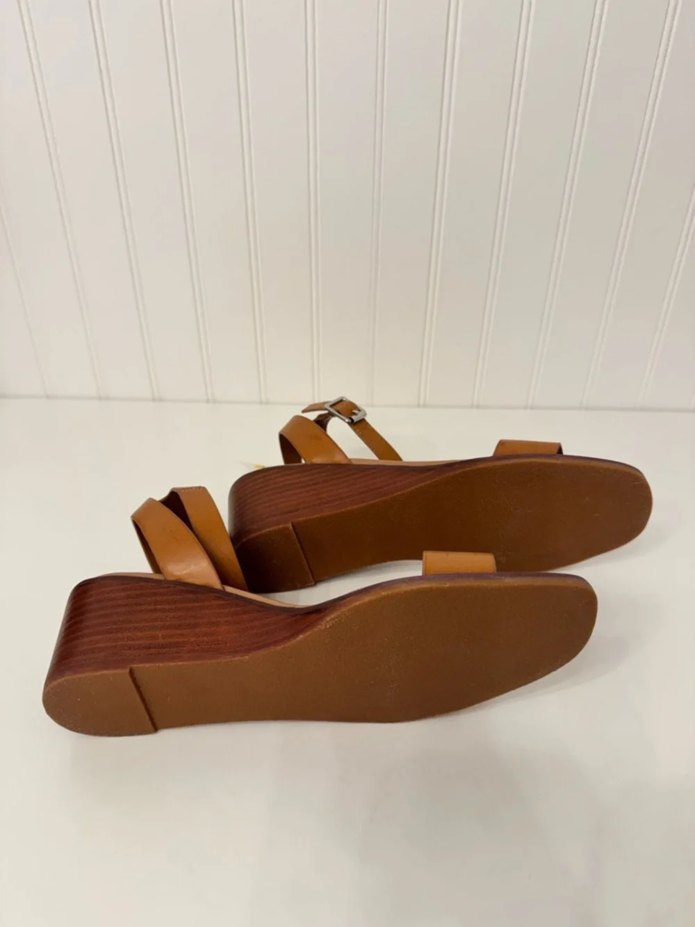 Steve Madden Brown Leather Stud Trim Ankle Strap Sandals Size 9 Women - Picture 5 of 5